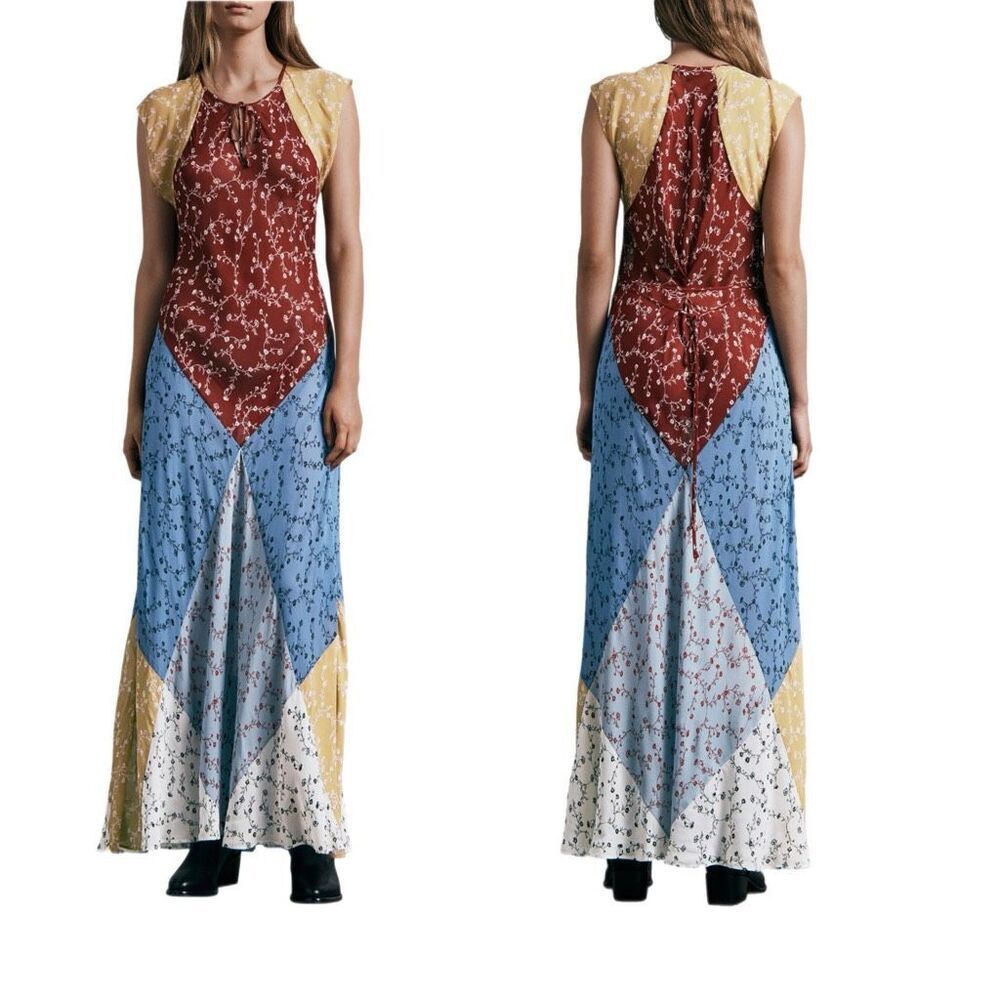 NWT Rag & Bone floral patchwork maxi dress  Size XS